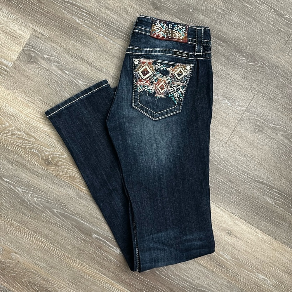 Miss Me Jeans- Size 27; Signature Straight Cut